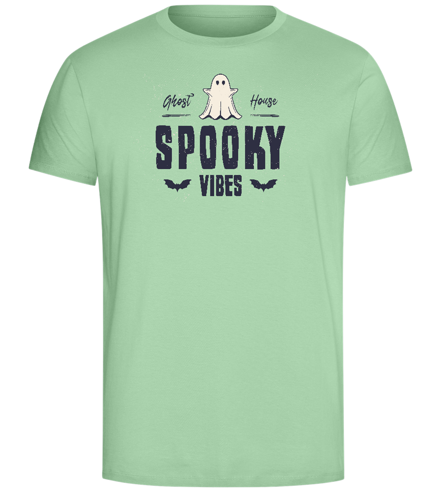 Ghost House Design - Comfort Unisex T-Shirt_ICE GREEN_front