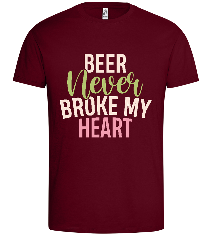 Beer Never Breaks Hearts Design - Premium men's t-shirt_CHILE_front