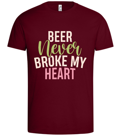 Beer Never Breaks Hearts Design - Premium men's t-shirt_CHILE_front