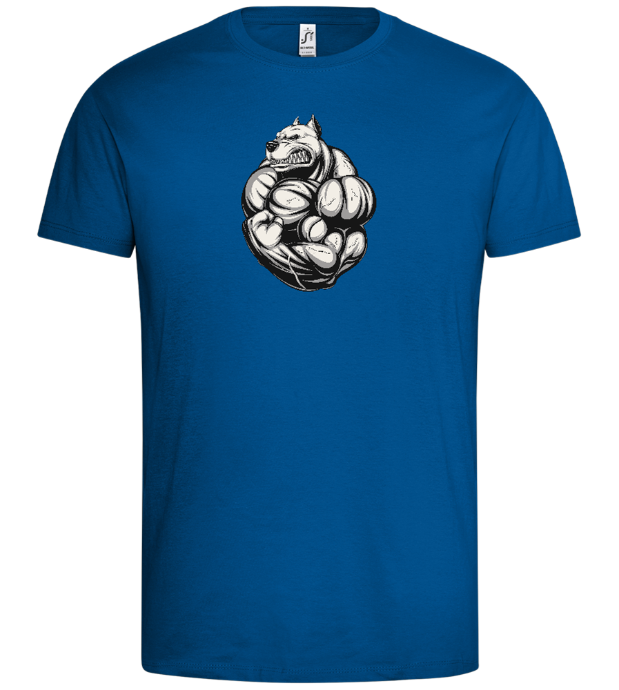 Flexing Dog Design - Premium men's t-shirt_ROYAL_front