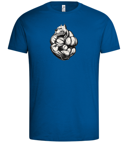 Flexing Dog Design - Premium men's t-shirt_ROYAL_front