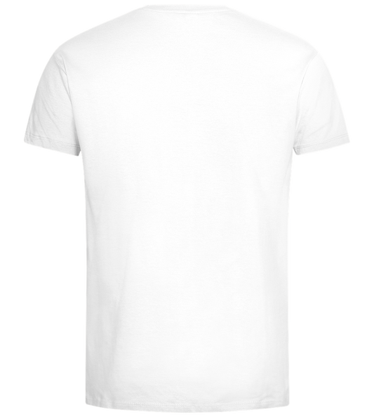 Flexing Dog Design - Premium men's t-shirt_WHITE_back