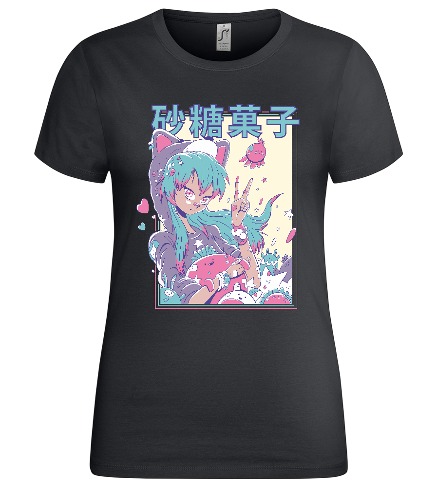 Pastel Fever Design - Premium women's t-shirt_DARK GRAY_front