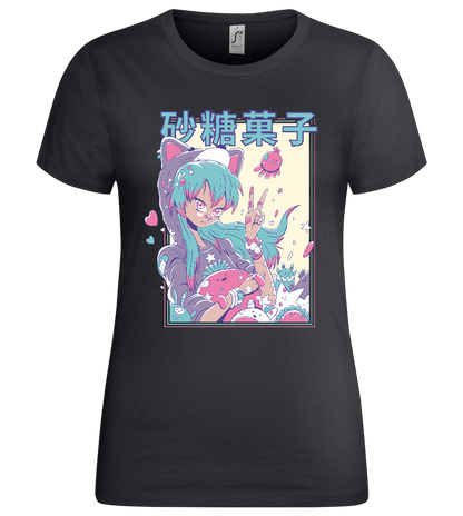 Pastel Fever Design - Premium women's t-shirt_DARK GRAY_front