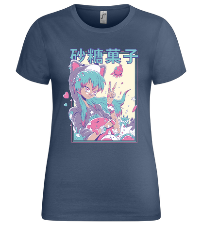 Pastel Fever Design - Premium women's t-shirt_DENIM_front