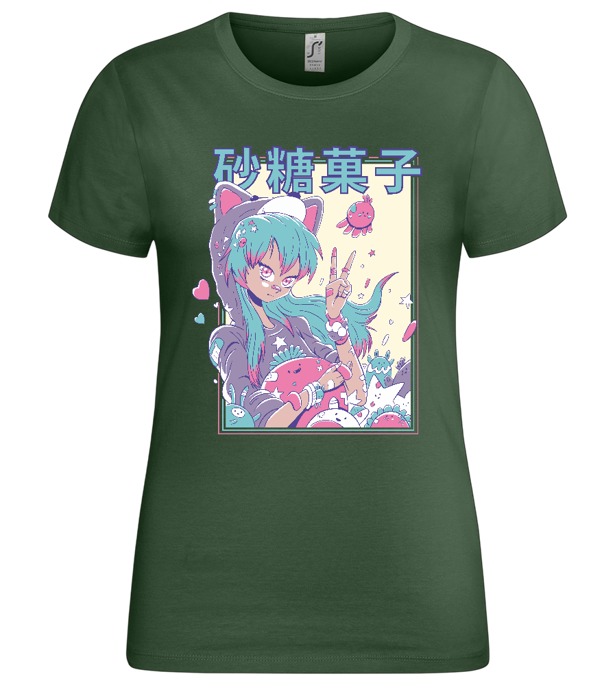 Pastel Fever Design - Premium women's t-shirt_GREEN BOTTLE_front