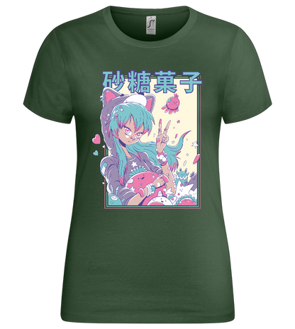 Pastel Fever Design - Premium women's t-shirt_GREEN BOTTLE_front