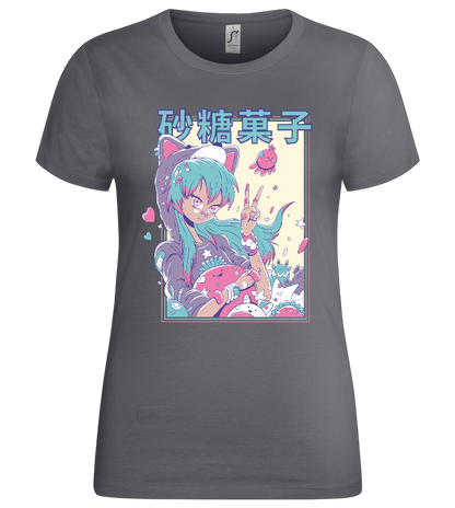 Pastel Fever Design - Premium women's t-shirt_MOUSE GREY_front