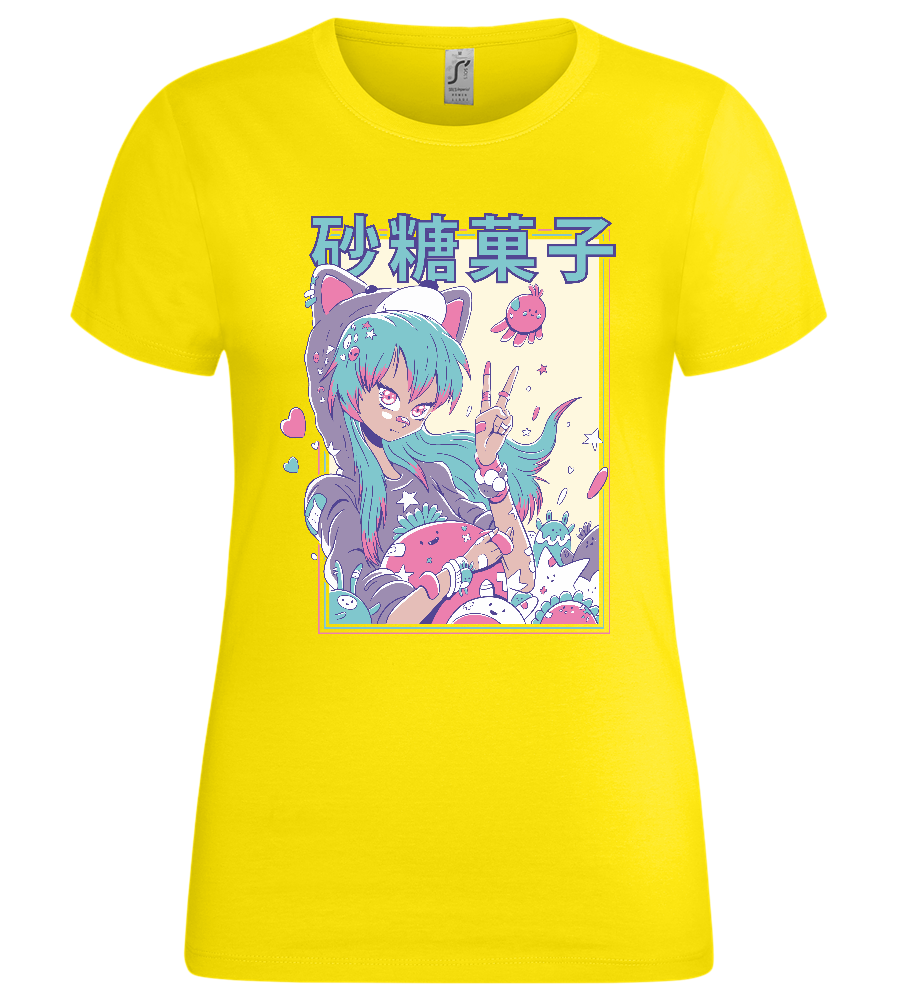 Pastel Fever Design - Premium women's t-shirt_YELLOW_front