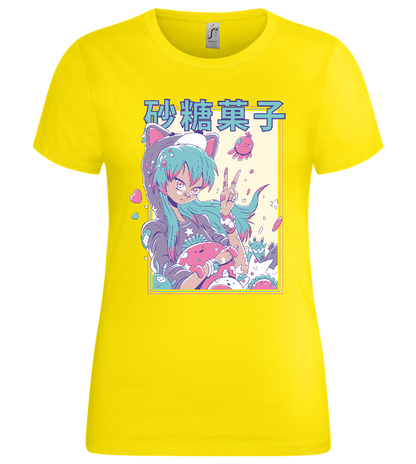 Pastel Fever Design - Premium women's t-shirt_YELLOW_front