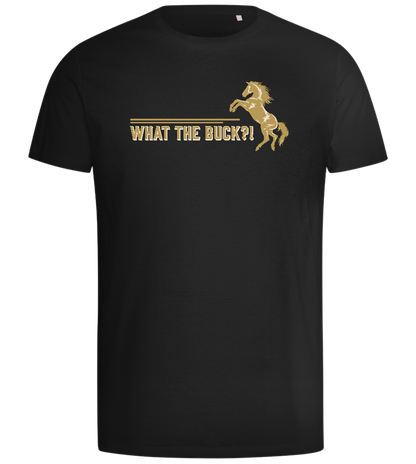 What The Buck Design - Comfort men's t-shirt_DEEP BLACK_front