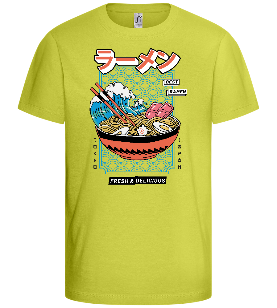 Best Ramen Design - Basic kids t-shirt_GREEN APPLE_front