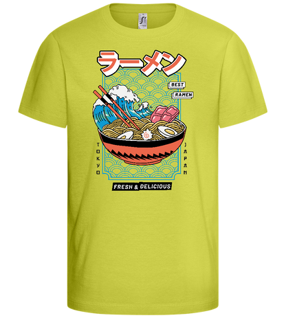 Best Ramen Design - Basic kids t-shirt_GREEN APPLE_front