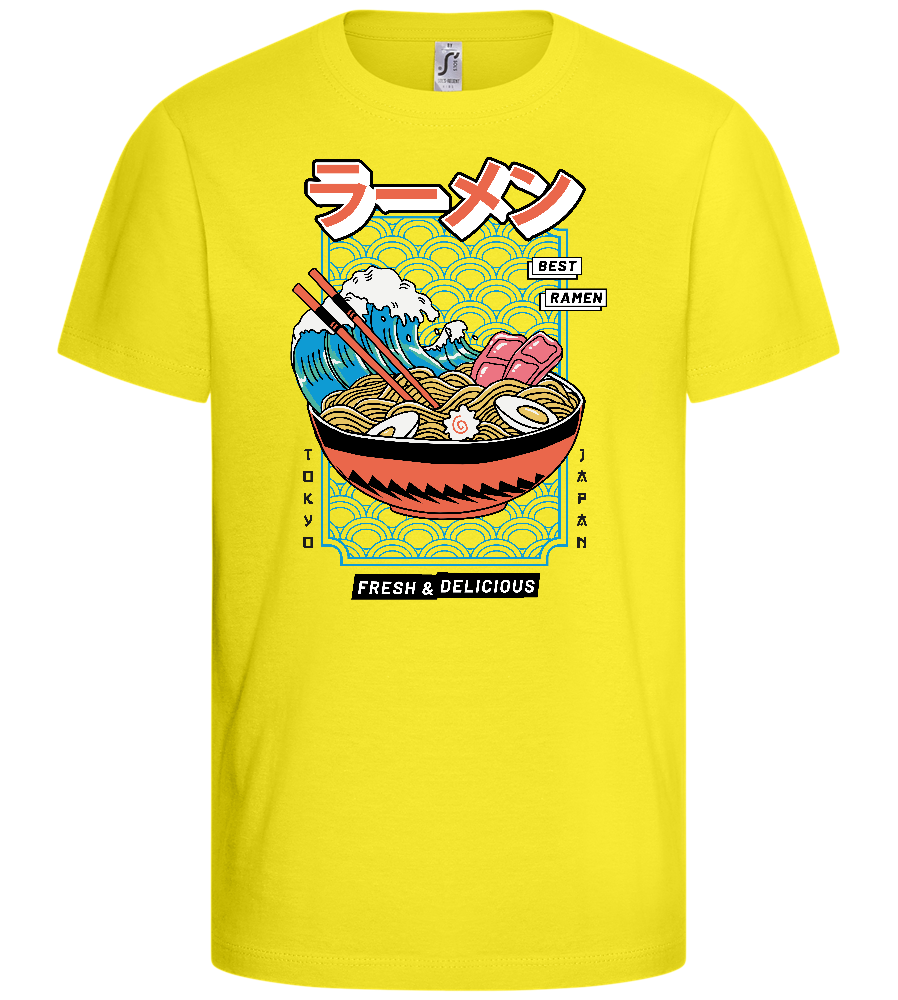 Best Ramen Design - Basic kids t-shirt_LEMON_front