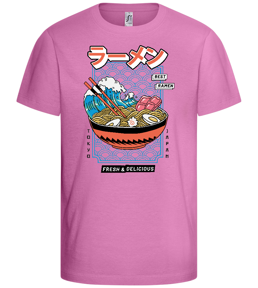 Best Ramen Design - Basic kids t-shirt_PINK ORCHID_front