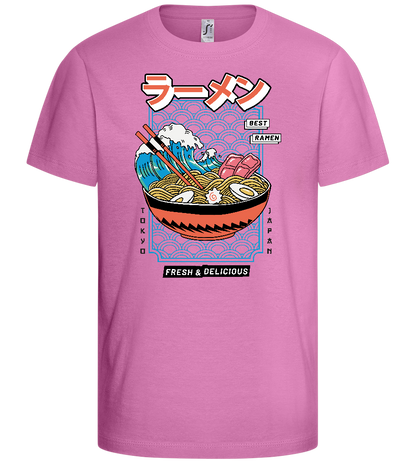 Best Ramen Design - Basic kids t-shirt_PINK ORCHID_front