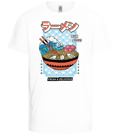 Best Ramen Design - Basic kids t-shirt_WHITE_front