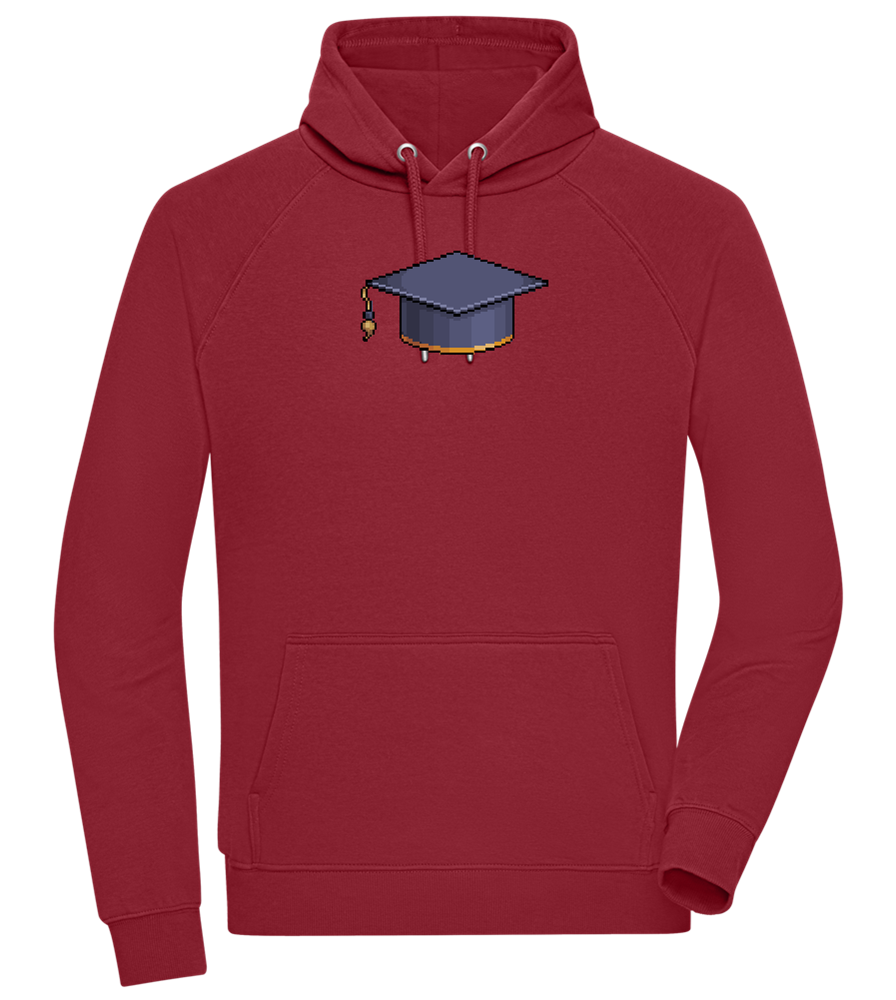 Pixelated Hat Design - Comfort unisex hoodie_BORDEAUX_front