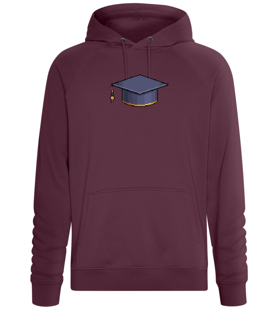 Pixelated Hat Design - Comfort unisex hoodie_BORDEAUX_front