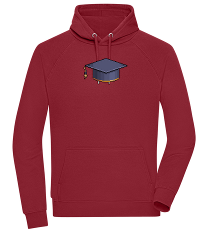 Pixelated Hat Design - Comfort unisex hoodie_BORDEAUX_front