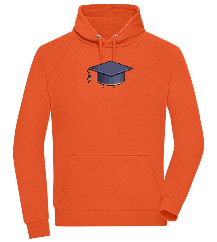 Pixelated Hat Design - Comfort unisex hoodie_BURNT ORANGE_front