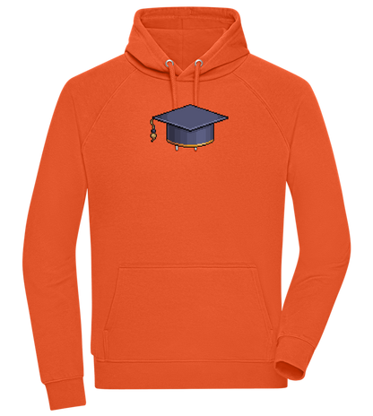 Pixelated Hat Design - Comfort unisex hoodie_BURNT ORANGE_front