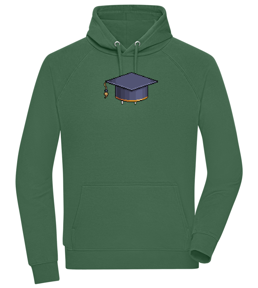 Pixelated Hat Design - Comfort unisex hoodie_GREEN BOTTLE_front