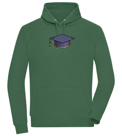 Pixelated Hat Design - Comfort unisex hoodie_GREEN BOTTLE_front