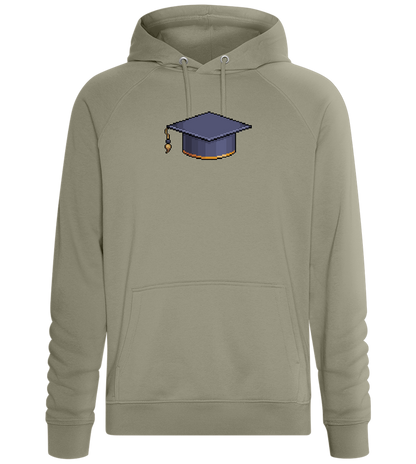 Pixelated Hat Design - Comfort unisex hoodie_KHAKI_front