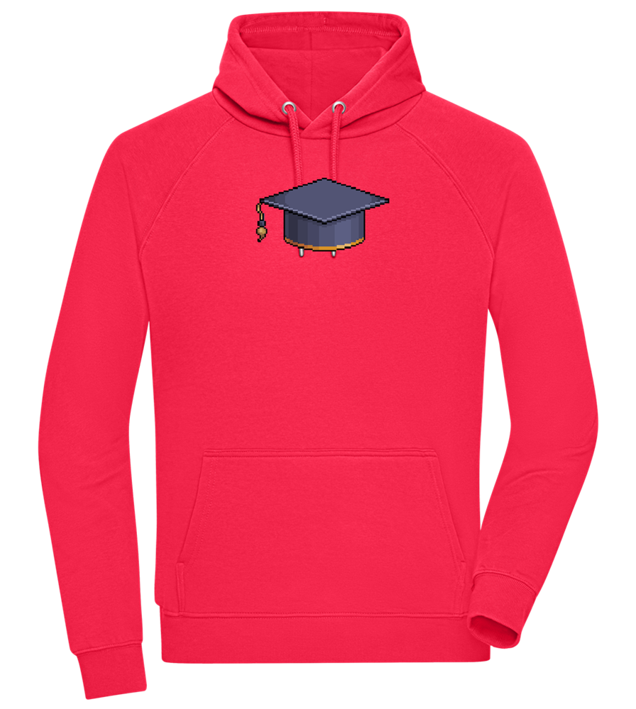 Pixelated Hat Design - Comfort unisex hoodie_RED_front