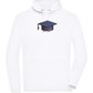 Pixelated Hat Design - Comfort unisex hoodie_WHITE_front