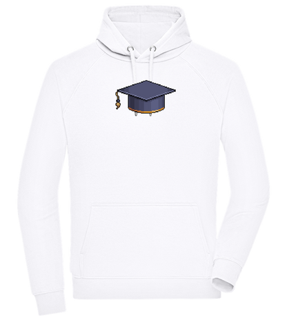 Pixelated Hat Design - Comfort unisex hoodie_WHITE_front