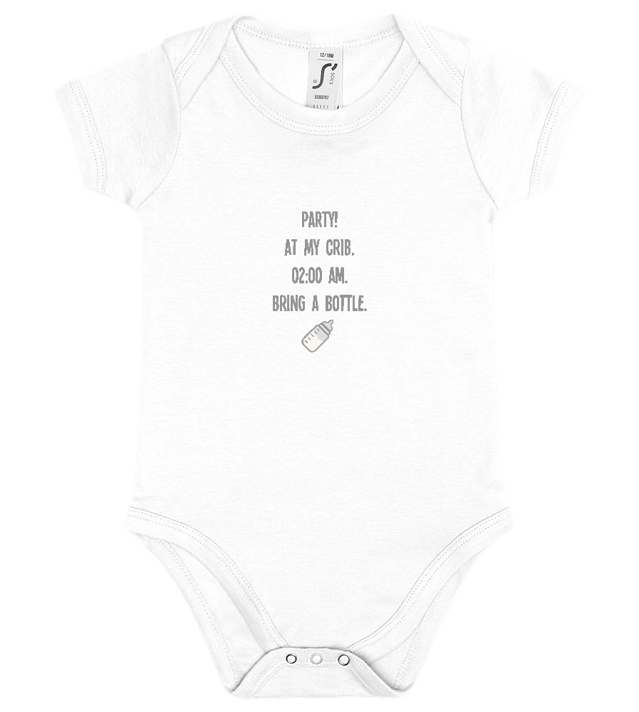 Party at My Crib Design - Baby bodysuit_WHITE_front