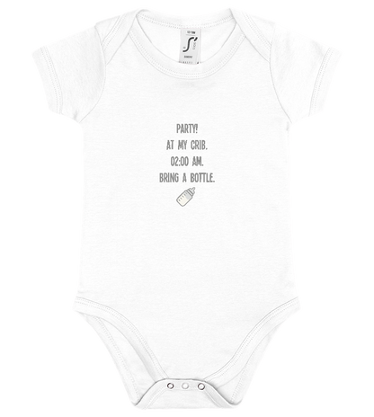 Party at My Crib Design - Baby bodysuit_WHITE_front