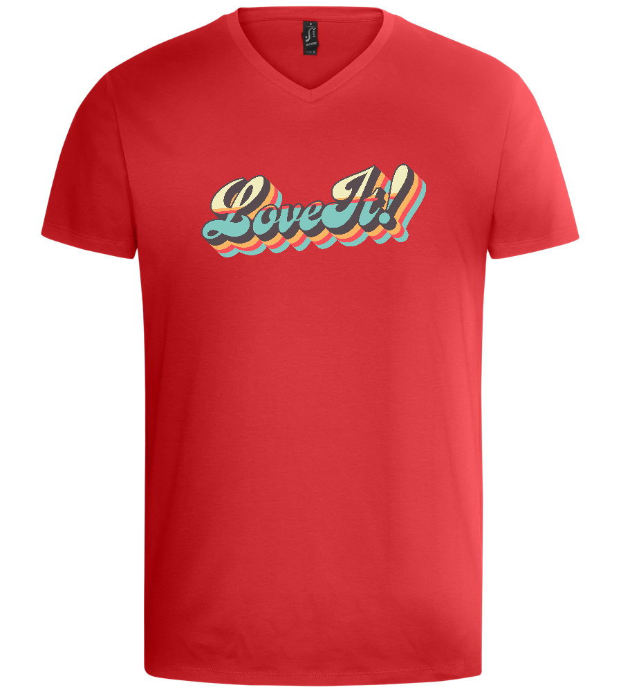 Love It! Design - Basic men's v-neck t-shirt_RED_front