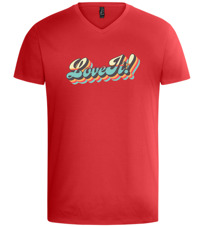 Love It! Design - Basic men's v-neck t-shirt_RED_front