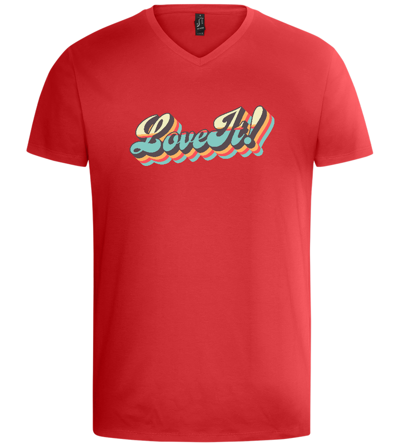 Love It! Design - Basic men's v-neck t-shirt_RED_front