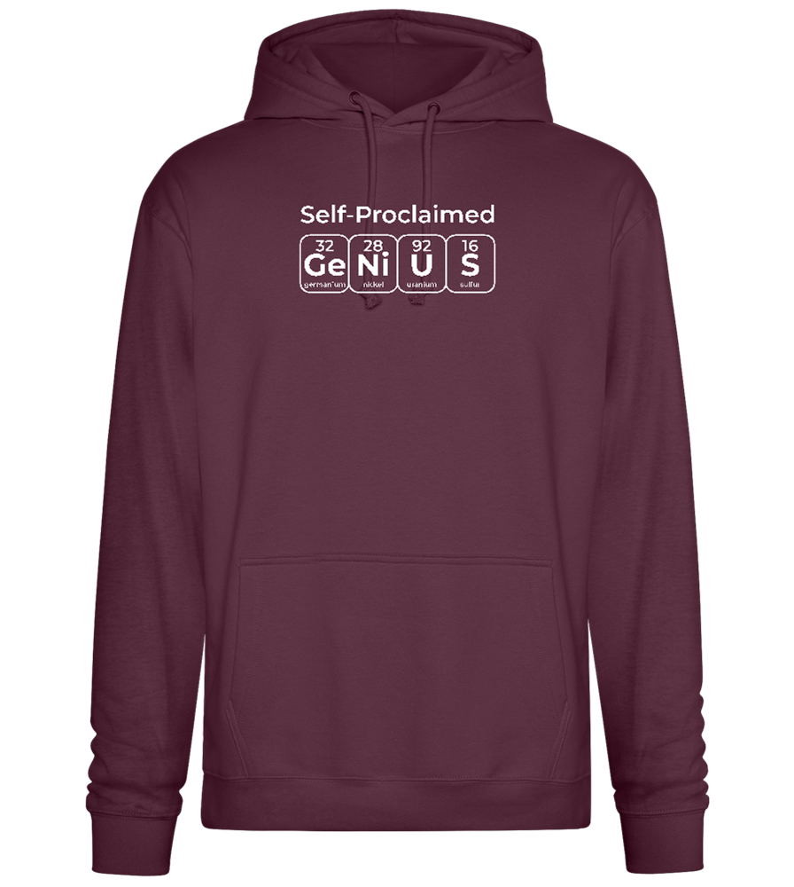 Periodic Table Genius Design - Premium Essential Unisex Hoodie_BORDEAUX_front