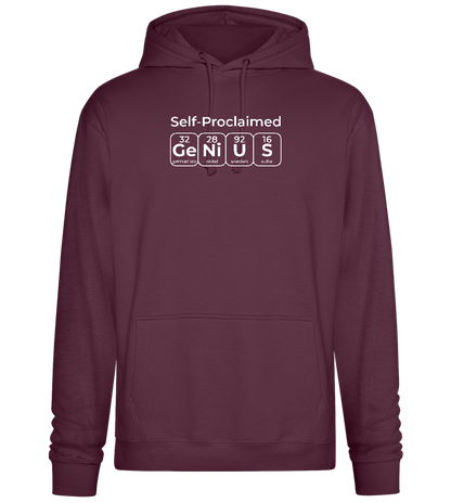 Periodic Table Genius Design - Premium Essential Unisex Hoodie_BORDEAUX_front