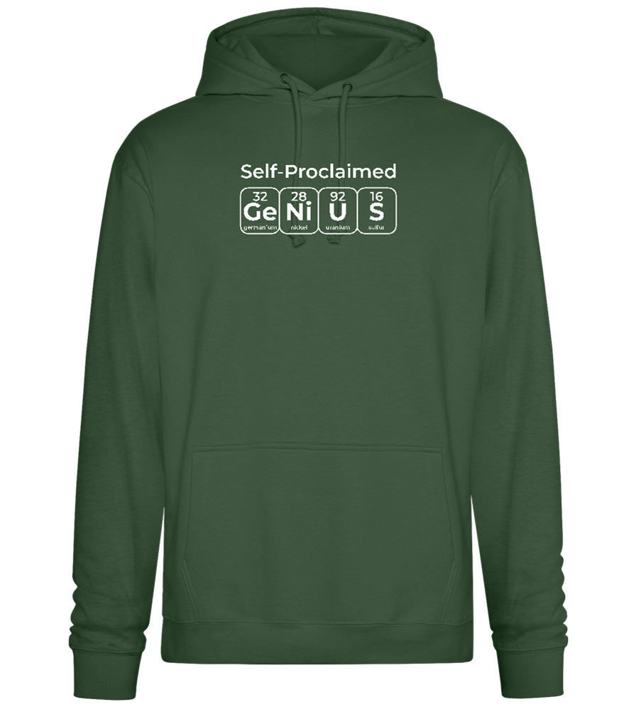 Periodic Table Genius Design - Premium Essential Unisex Hoodie_GREEN BOTTLE_front