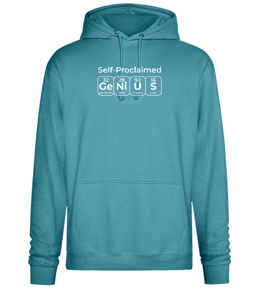 Periodic Table Genius Design - Premium Essential Unisex Hoodie_POOL BLUE_front