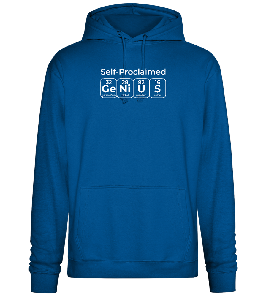 Periodic Table Genius Design - Premium Essential Unisex Hoodie_ROYAL_front