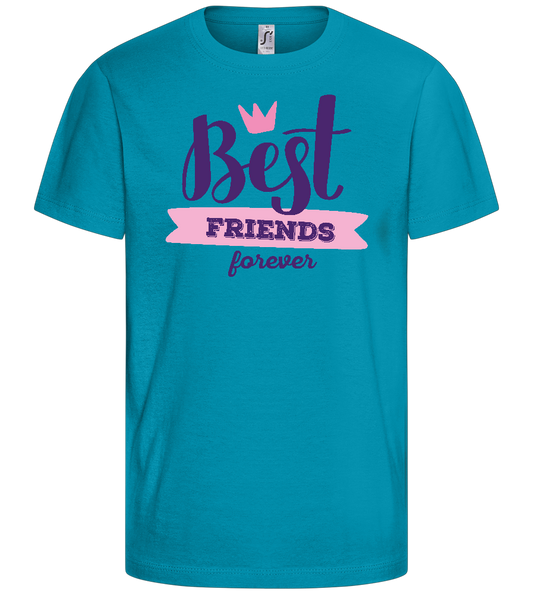 BFF Crown Design - Comfort kids fitted t-shirt_TURQUOISE_front