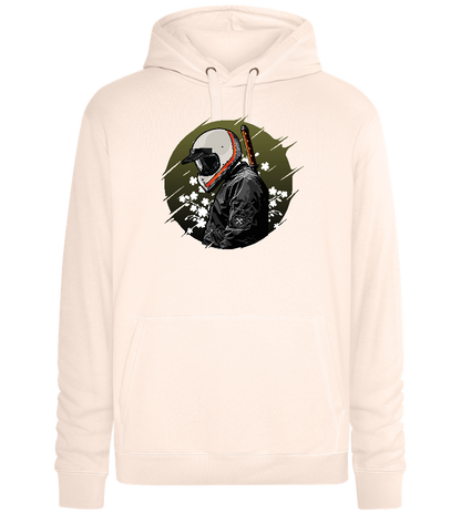 Samurai Bike Design - Premium unisex hoodie_LIGHT PEACH ROSE_front