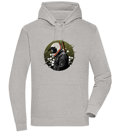 Samurai Bike Design - Premium unisex hoodie_ORION GREY II_front