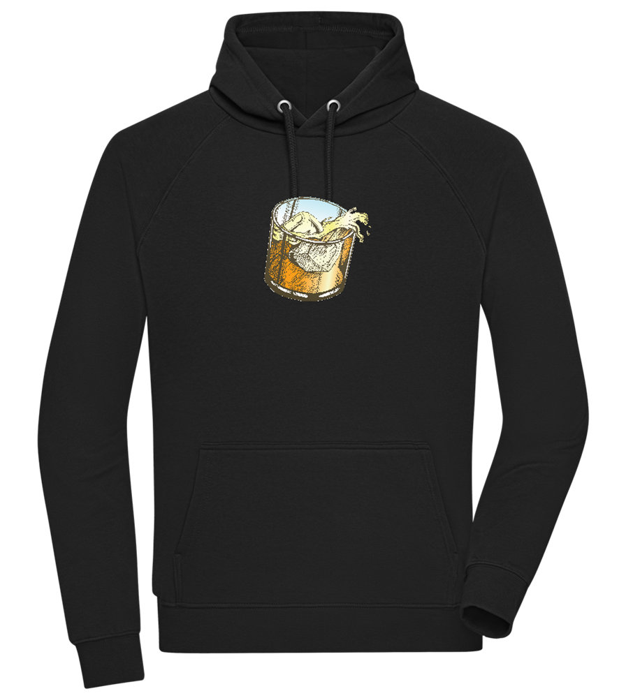 Whiskey Glass Design - Comfort unisex hoodie_BLACK_front