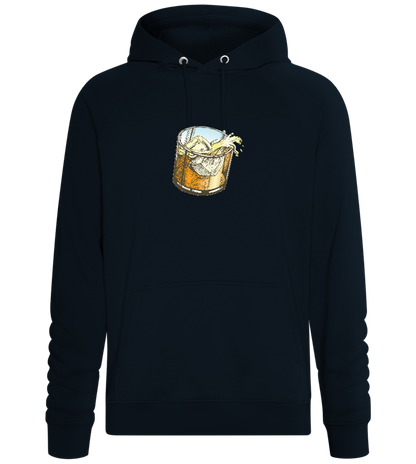 Whiskey Glass Design - Comfort unisex hoodie_BLACK_front