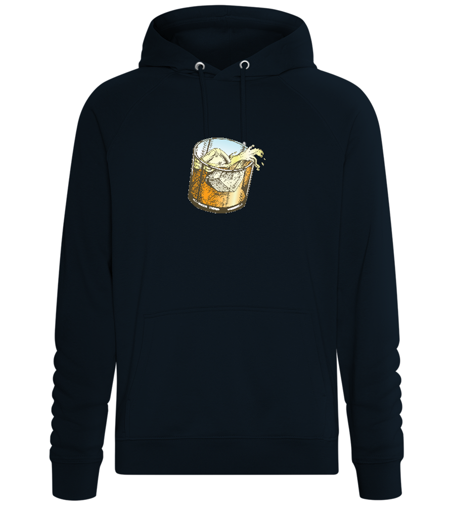 Whiskey Glass Design - Comfort unisex hoodie_BLACK_front