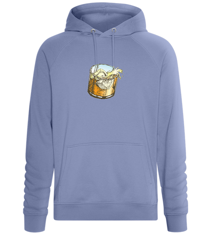 Whiskey Glass Design - Comfort unisex hoodie_BLUE_front