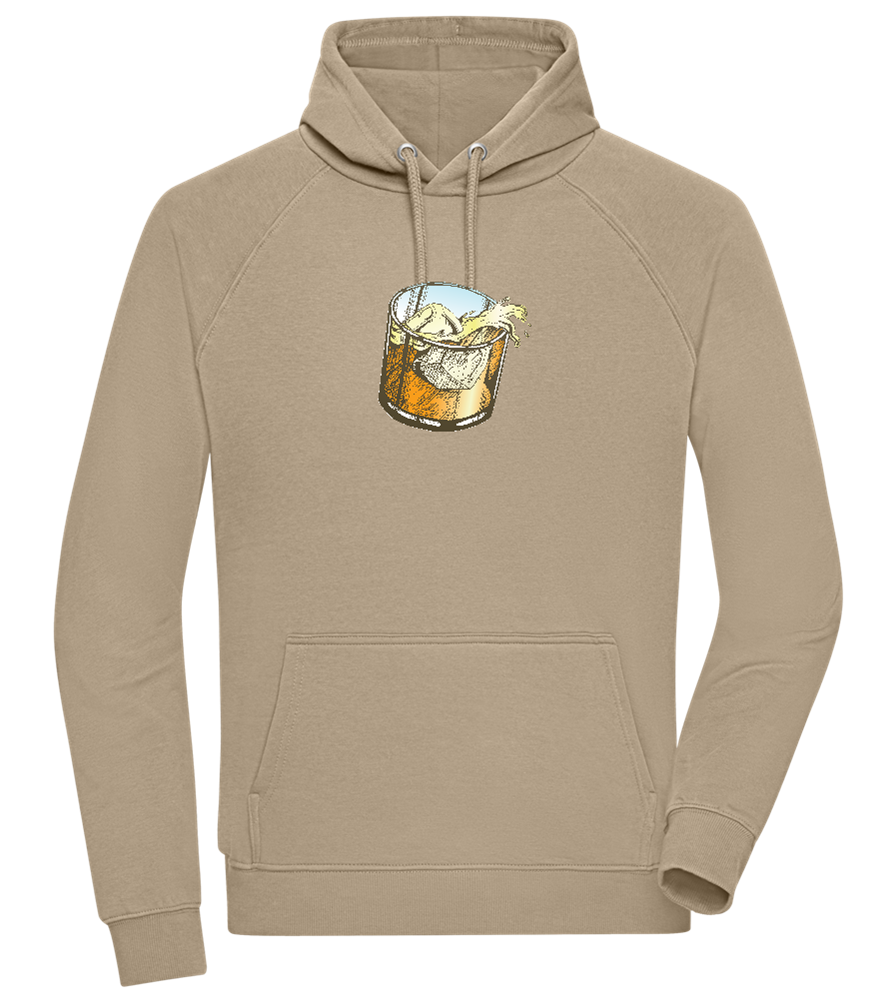 Whiskey Glass Design - Comfort unisex hoodie_KHAKI_front